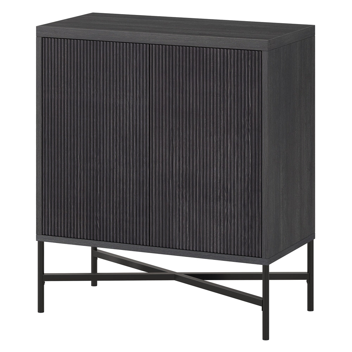 Hailey Home Brighton Charcoal Gray 2-Shelf Office Cabinet
