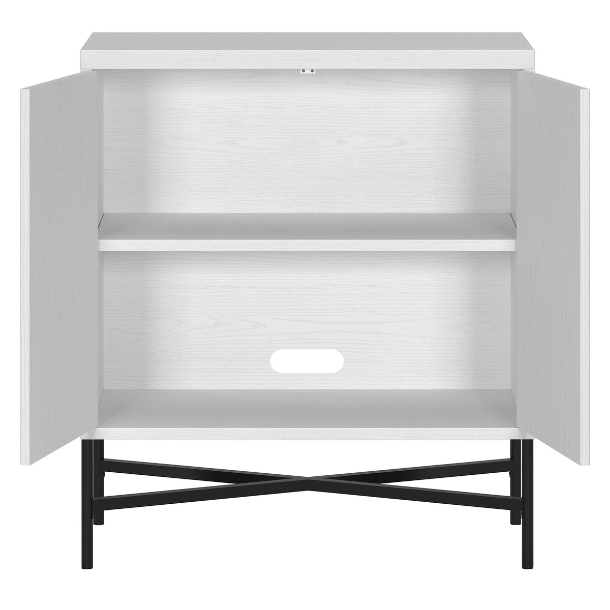 Hailey Home Brighton White 2-Shelf Office Cabinet