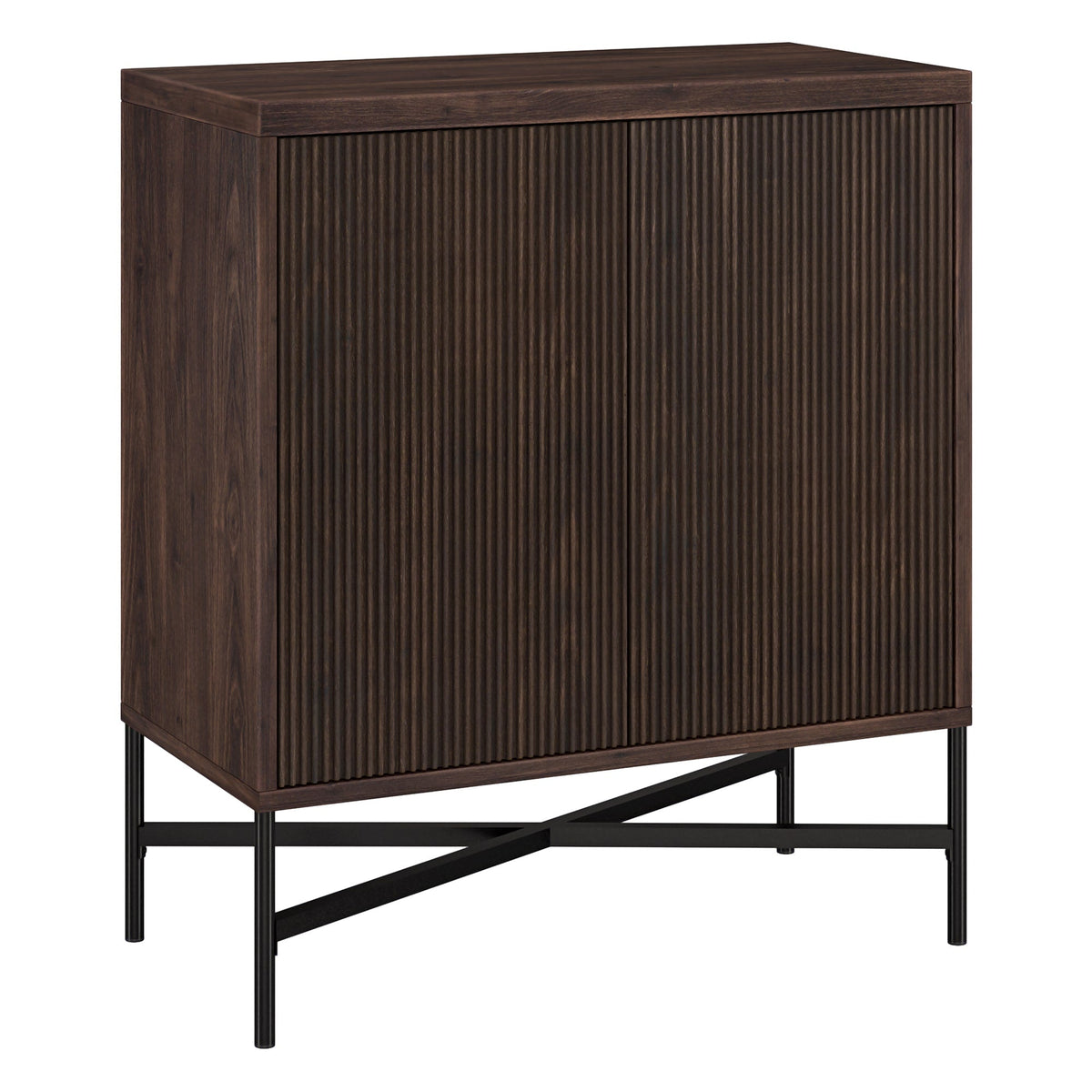 Hailey Home Brighton Alder Brown 2-Shelf Office Cabinet