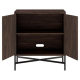 Hailey Home Brighton Alder Brown 2-Shelf Office Cabinet