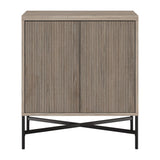 Hailey Home Brighton Antiqued Gray Oak 2-Shelf Office Cabinet