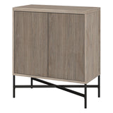 Hailey Home Brighton Antiqued Gray Oak 2-Shelf Office Cabinet