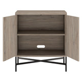 Hailey Home Brighton Antiqued Gray Oak 2-Shelf Office Cabinet