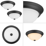 Project Source 2-Pack 13-in Bronze Modern/Contemporary Flush Mount Light