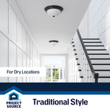 Project Source 2-Pack 13-in Bronze Modern/Contemporary Flush Mount Light
