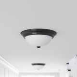 Project Source 2-Pack 13-in Bronze Modern/Contemporary Flush Mount Light