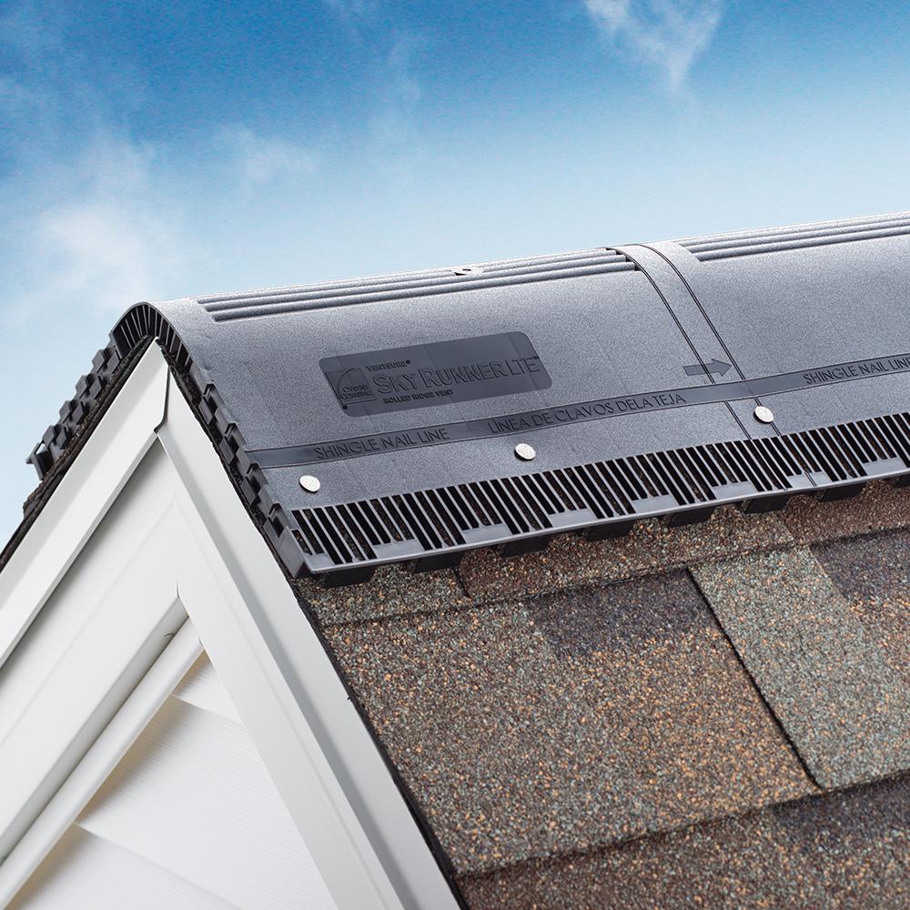 VentSure Sky Runner LTE 14.5 in. x 360 in. Rolled Ridge Vent in Black