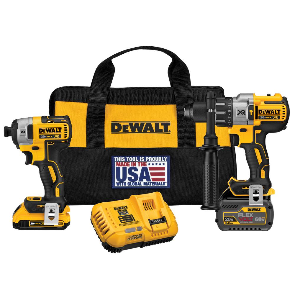 20-Volt MAX Lithium-Ion Cordless Brushless Combo Kit (2-Tool) w/FLEXVOLT and 20V Batteries, Bonus Circ Saw and Recip Saw - Super Arbor