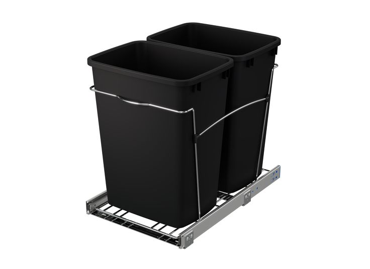 Rev-A-Shelf 35-Quart Plastic Soft Close Pull Out Trash Can