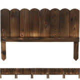 Sunnydaze Decor Rustic 22 in. L x 15 in. H Wood Garden Fence (5-Pack) - Super Arbor