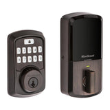 Aura Satin Nickel Single Cylinder Electronic Bluetooth Keypad Smart Lock Deadbolt featuring SmartKey Security - Super Arbor