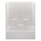 Everyday 60 in. x 34.5 in. x 76.5 in. 1-Piece Bath and Shower Kit with Right Drain in White