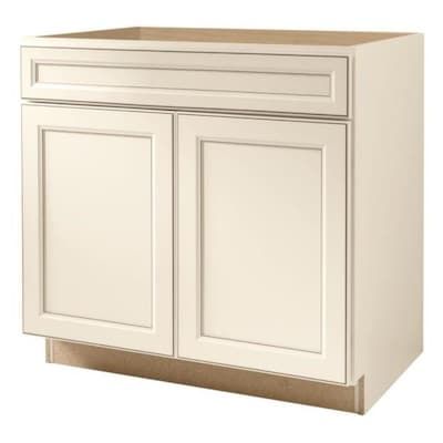 Diamond NOW Caspian 36-in W x 35-in H x 23.75-in D Truecolor Toasted Antique Door and Drawer Base Stock Cabinet