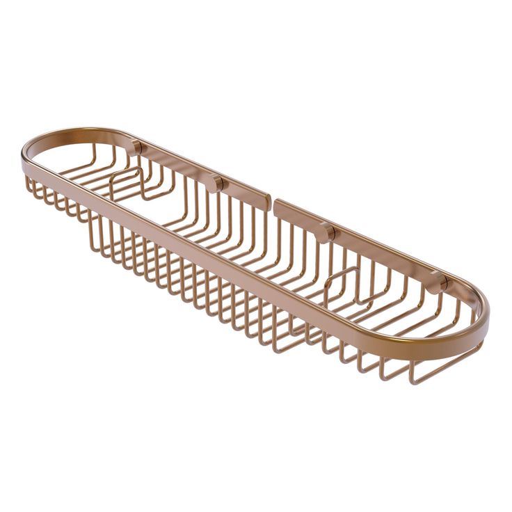 Allied Brass Oval Combination Shower Basket in Antique Brass