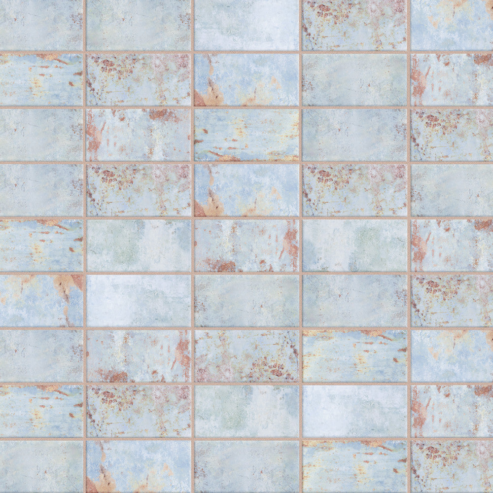 Merola Tile Biarritz Blue 3 in. x 6 in. Ceramic Wall Tile (6.04 sq. ft./Case)