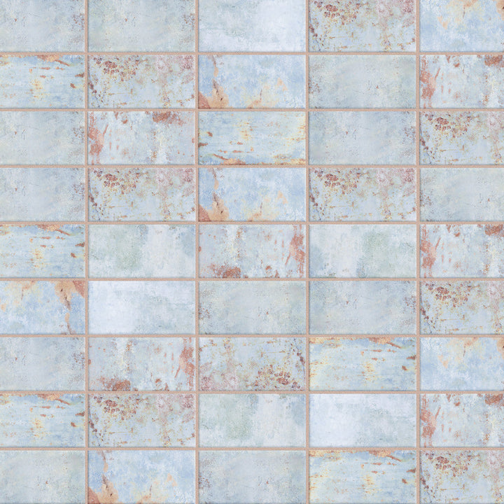 Merola Tile Biarritz Blue 3 in. x 6 in. Ceramic Wall Tile (6.04 sq. ft./Case)