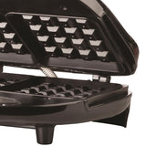 750 W Dual Black Nonstick Waffle Maker