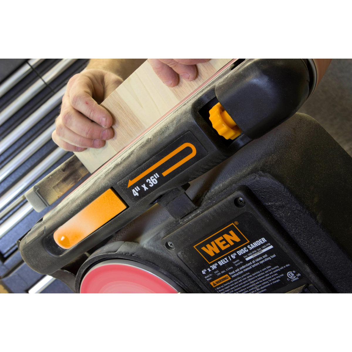 WEN 4.3-Amp 4 x 36 in. Belt and 6 in. Disc Benchtop Sander (Model 6502T)