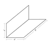 Union Corrugating 4-in x 8-in Silver Galvanized Steel Step Flashing (Pre-Bent 90°)