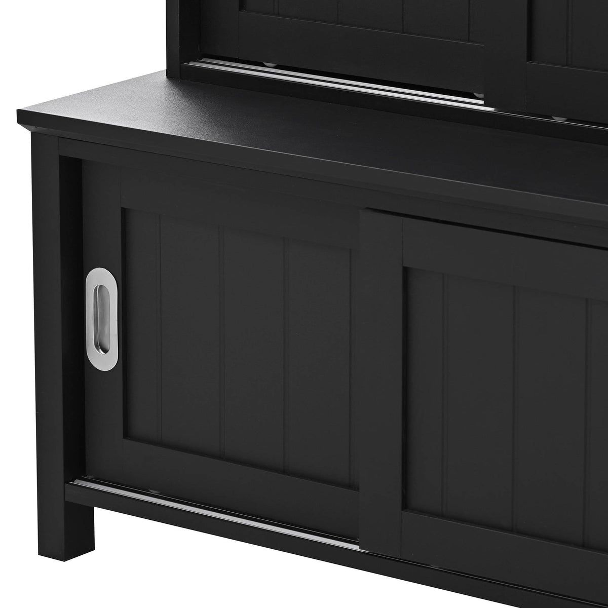 Yiekholo Casual 35.4-in Black Wood Hall Tree
