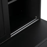 Yiekholo Casual 35.4-in Black Wood Hall Tree