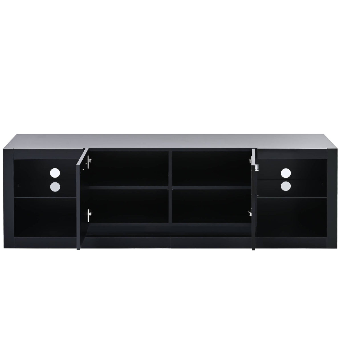 Yiekholo Modern/Contemporary Black Tv Cabinet (Accommodates TVs up to 70-in)