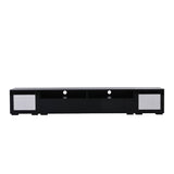 Yiekholo Modern/Contemporary Black Tv Cabinet (Accommodates TVs up to 80-in)