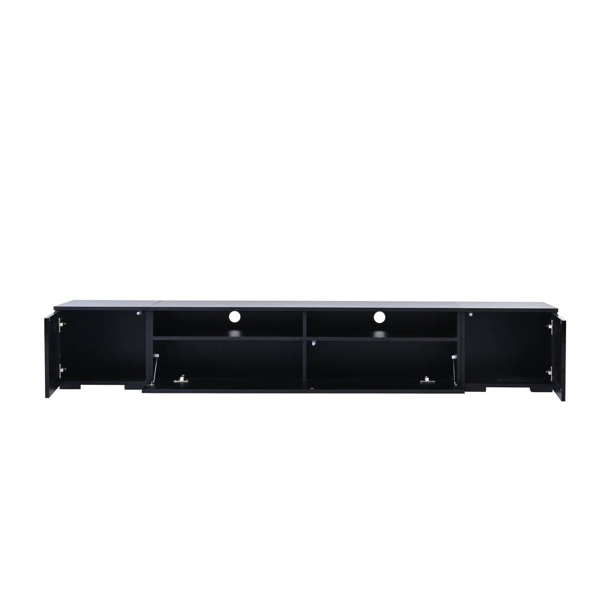 Yiekholo Modern/Contemporary Black Tv Cabinet (Accommodates TVs up to 80-in)