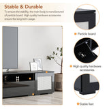 Yiekholo Modern/Contemporary Black Tv Cabinet (Accommodates TVs up to 80-in)