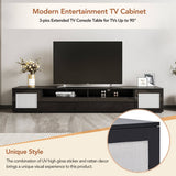 Yiekholo Modern/Contemporary Black Tv Cabinet (Accommodates TVs up to 80-in)