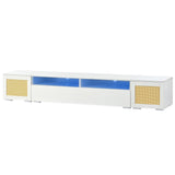 Yiekholo Modern/Contemporary White Tv Cabinet (Accommodates TVs up to 80-in)