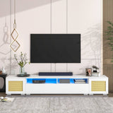 Yiekholo Modern/Contemporary White Tv Cabinet (Accommodates TVs up to 80-in)