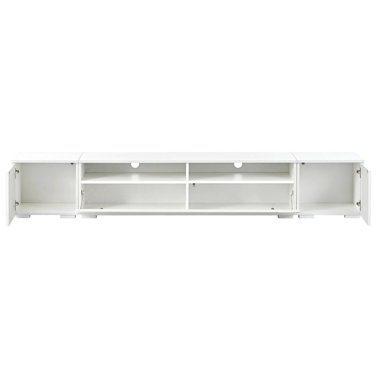 Yiekholo Modern/Contemporary White Tv Cabinet (Accommodates TVs up to 80-in)