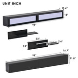 Yiekholo Modern/Contemporary Black Tv Cabinet (Accommodates TVs up to 80-in)
