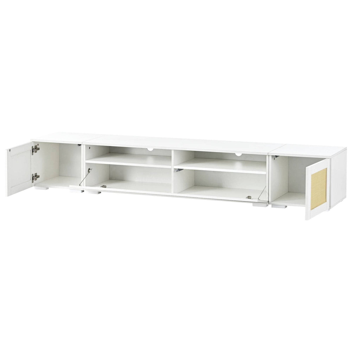 Yiekholo Modern/Contemporary White Tv Cabinet (Accommodates TVs up to 80-in)