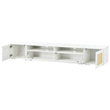 Yiekholo Modern/Contemporary White Tv Cabinet (Accommodates TVs up to 80-in)