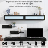 Yiekholo Modern/Contemporary Black Tv Cabinet (Accommodates TVs up to 80-in)