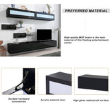 Yiekholo Modern/Contemporary Black Tv Cabinet (Accommodates TVs up to 80-in)