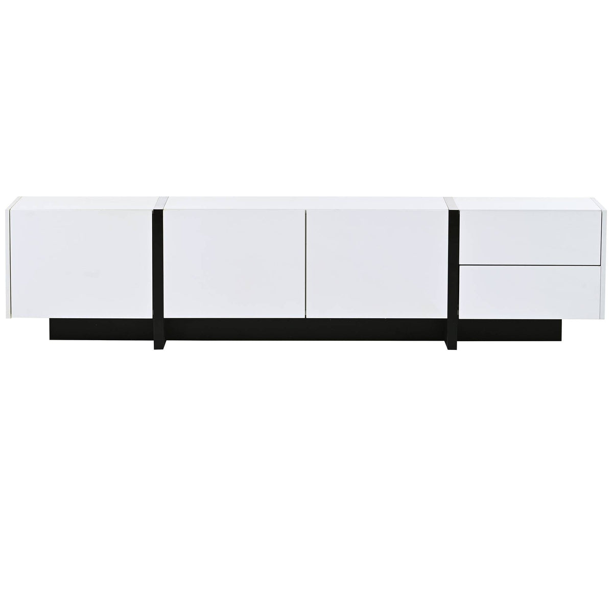 Yiekholo Modern/Contemporary White Tv Cabinet (Accommodates TVs up to 80-in)