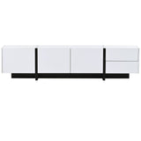Yiekholo Modern/Contemporary White Tv Cabinet (Accommodates TVs up to 80-in)