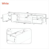 Yiekholo Modern/Contemporary White Tv Cabinet (Accommodates TVs up to 80-in)