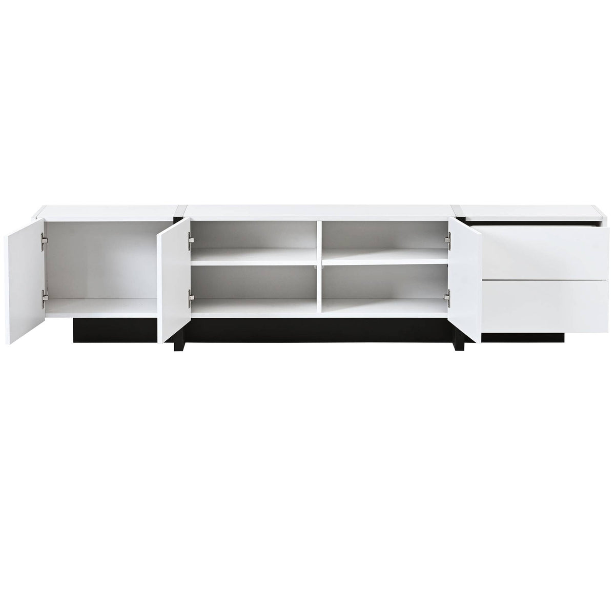 Yiekholo Modern/Contemporary White Tv Cabinet (Accommodates TVs up to 80-in)