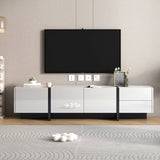 Yiekholo Modern/Contemporary White Tv Cabinet (Accommodates TVs up to 80-in)
