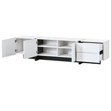 Yiekholo Modern/Contemporary White Tv Cabinet (Accommodates TVs up to 80-in)