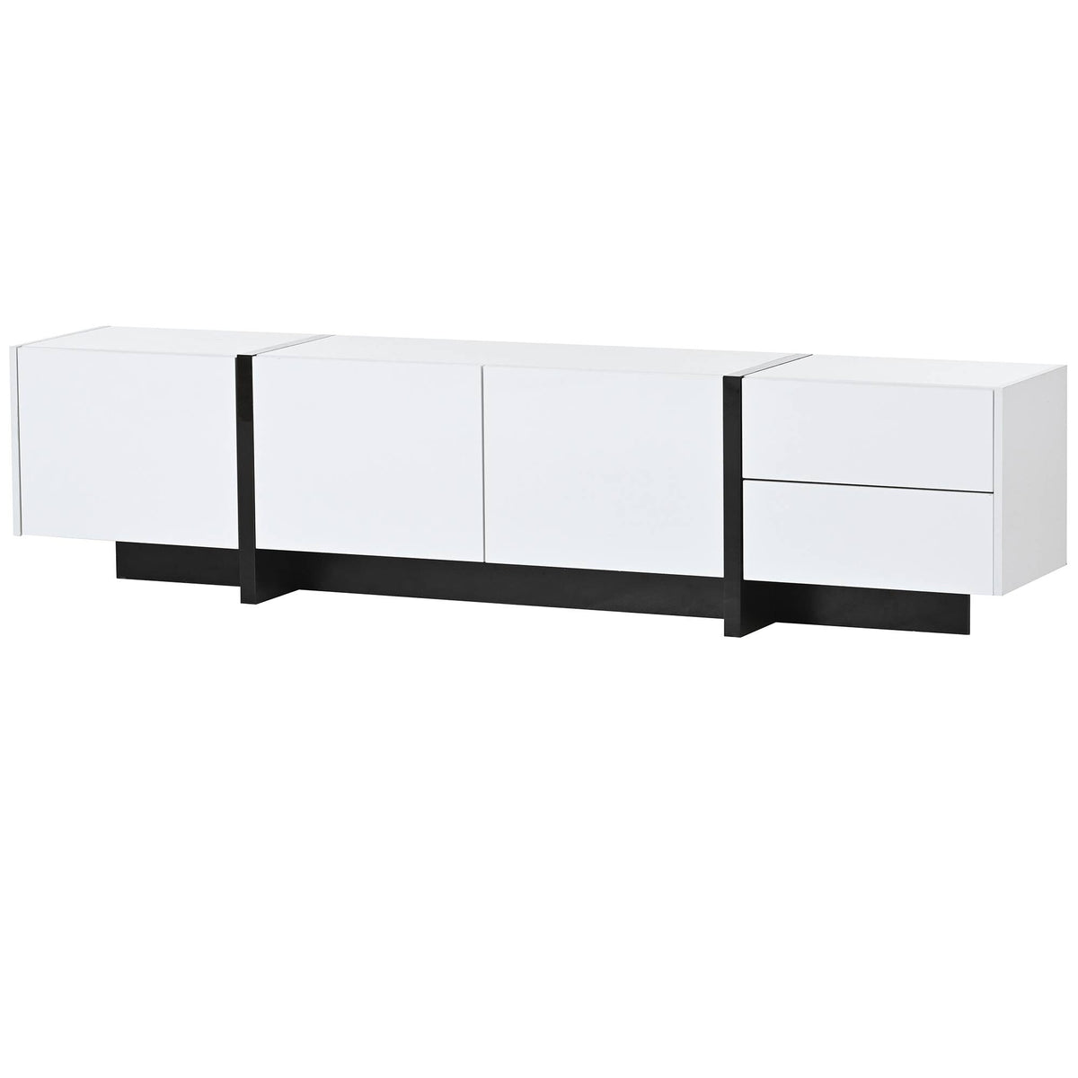 Yiekholo Modern/Contemporary White Tv Cabinet (Accommodates TVs up to 80-in)