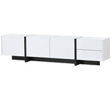 Yiekholo Modern/Contemporary White Tv Cabinet (Accommodates TVs up to 80-in)