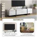 Yiekholo Modern/Contemporary White Tv Cabinet (Accommodates TVs up to 80-in)