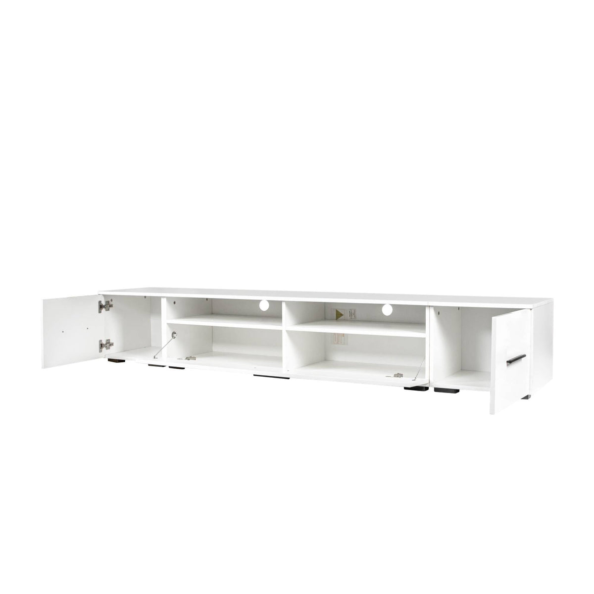 Yiekholo Modern/Contemporary White Tv Cabinet (Accommodates TVs up to 80-in)