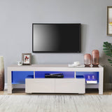 Yiekholo Modern/Contemporary White Tv Cabinet (Accommodates TVs up to 65-in)