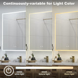 Forclover 30-in x 30-in Lighted LED Fog Free Surface/Recessed Mount Silver Mirrored Soft Close Medicine Cabinet with Outlet